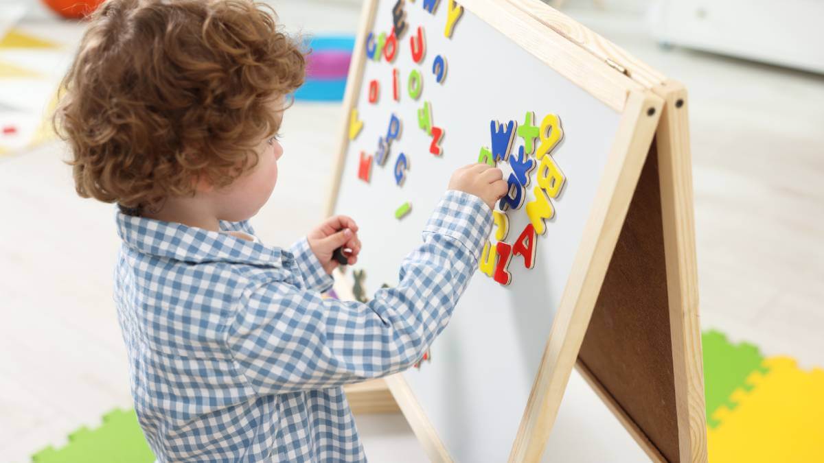 letters on whiteboard