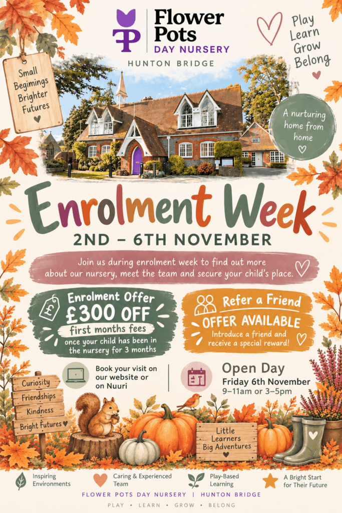 Autumn Enrolment Week Nursery Flyer